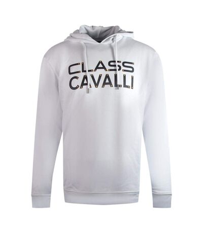 Sweat À Capuche Motif Logo Inversé Homme Blanc Cavalli Class