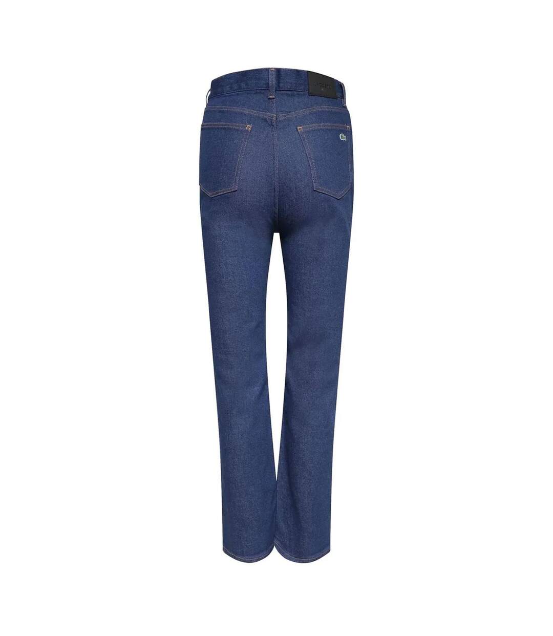 Womens/ladies High Rise Wide Leg Jeans Blue Lacoste-3