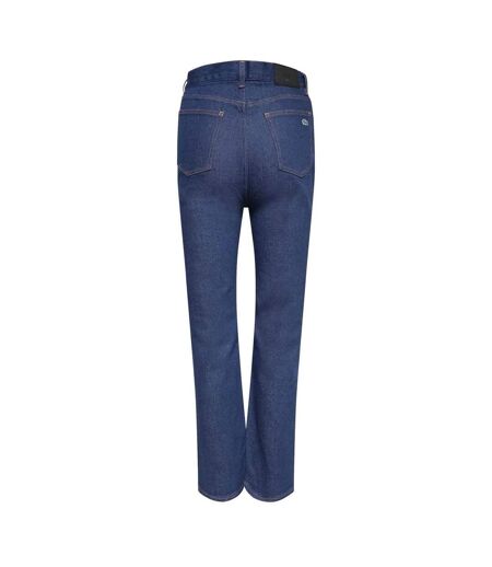 Womens/ladies High Rise Wide Leg Jeans Blue Lacoste