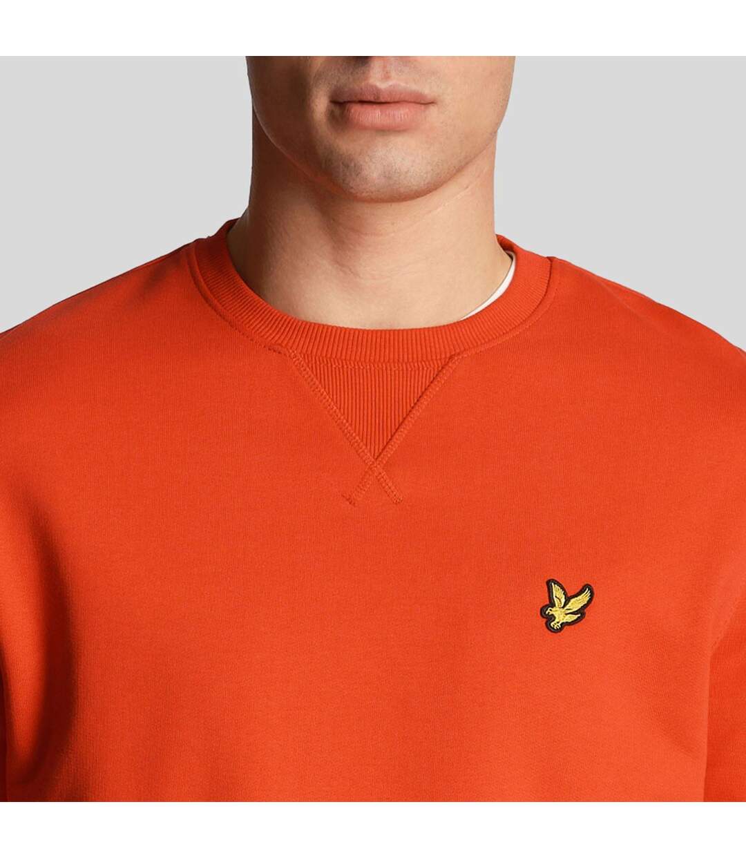 Sweat Homme Orange Vif Lyle & Scott-4