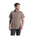 Chemise Unie Manches Courtes Kiwi Homme Marron Clair Gris Craghoppers-4