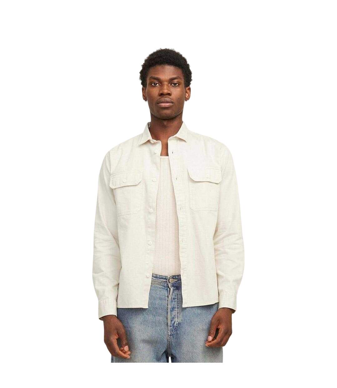 Chemise Homme Beige Pâle Jack And Jones-4