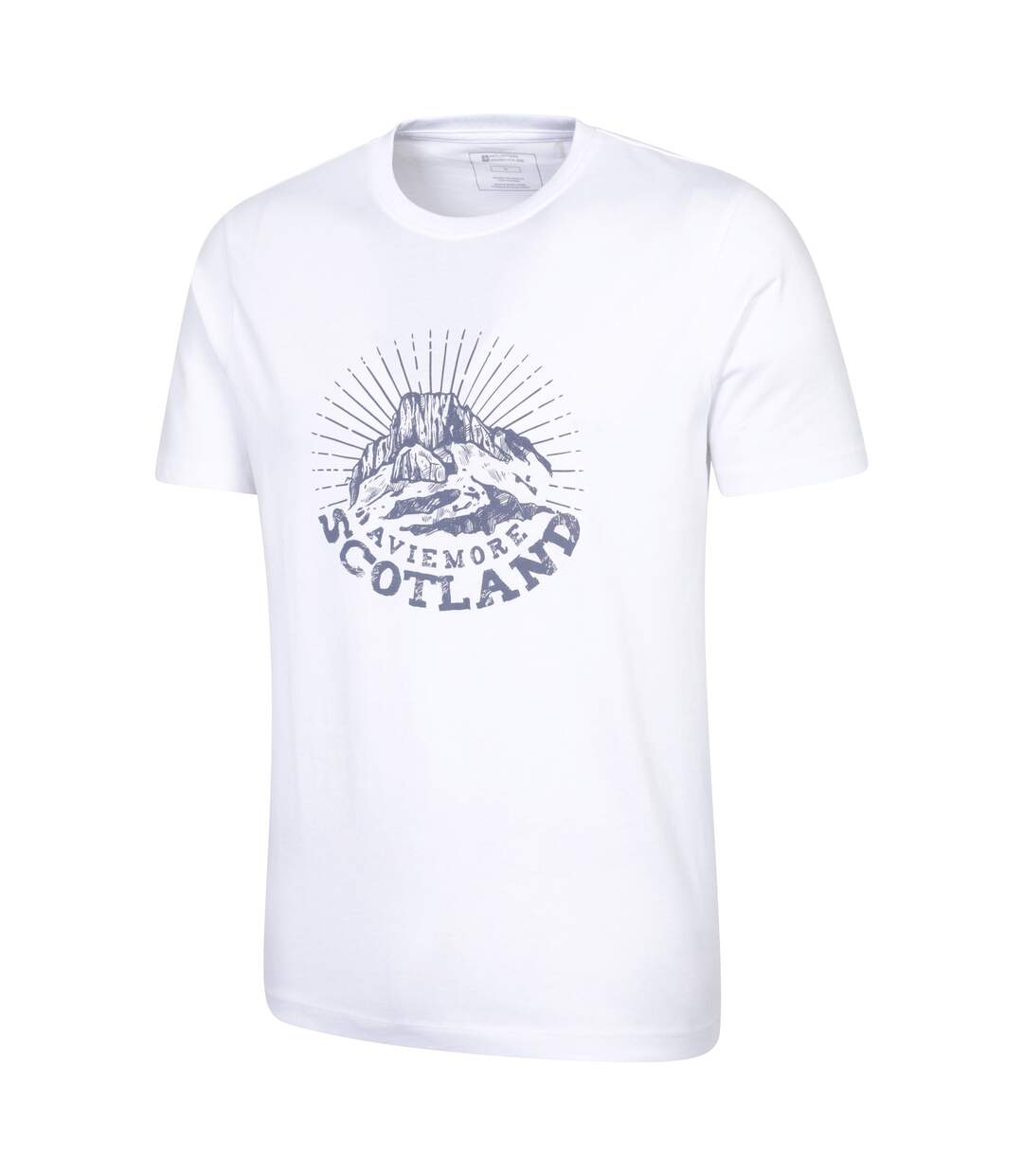 Mens circle mountain t-shirt white Mountain Warehouse-4
