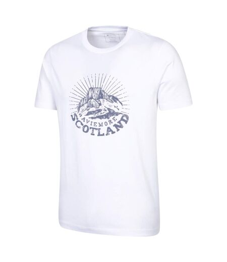 Mens circle mountain t-shirt white Mountain Warehouse