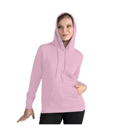 Sweatshirt Uni À Capuche Femme Rose SG