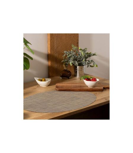 Set de Table Ovale Maoli 35x48cm Noir & Naturel