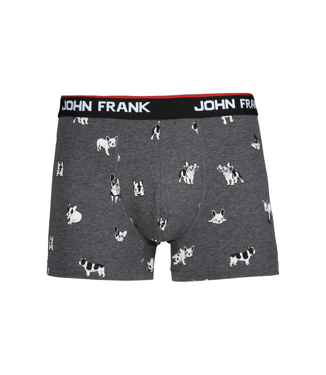 Boxer Homme JOHN FRANK Confort et Qualité en Coton Premium Boxer F.BULLDOG GREY-1