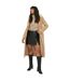 Womens/ladies faux fur trim single-breasted coat camel Dorothy Perkins