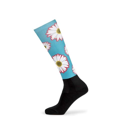 Aubrion Unisex Adult Hyde Park Daisy Knee High Socks (Blue/White) - UTER1844