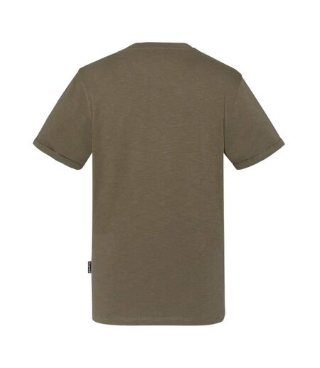 T-Shirt kaki homme schott tskea1