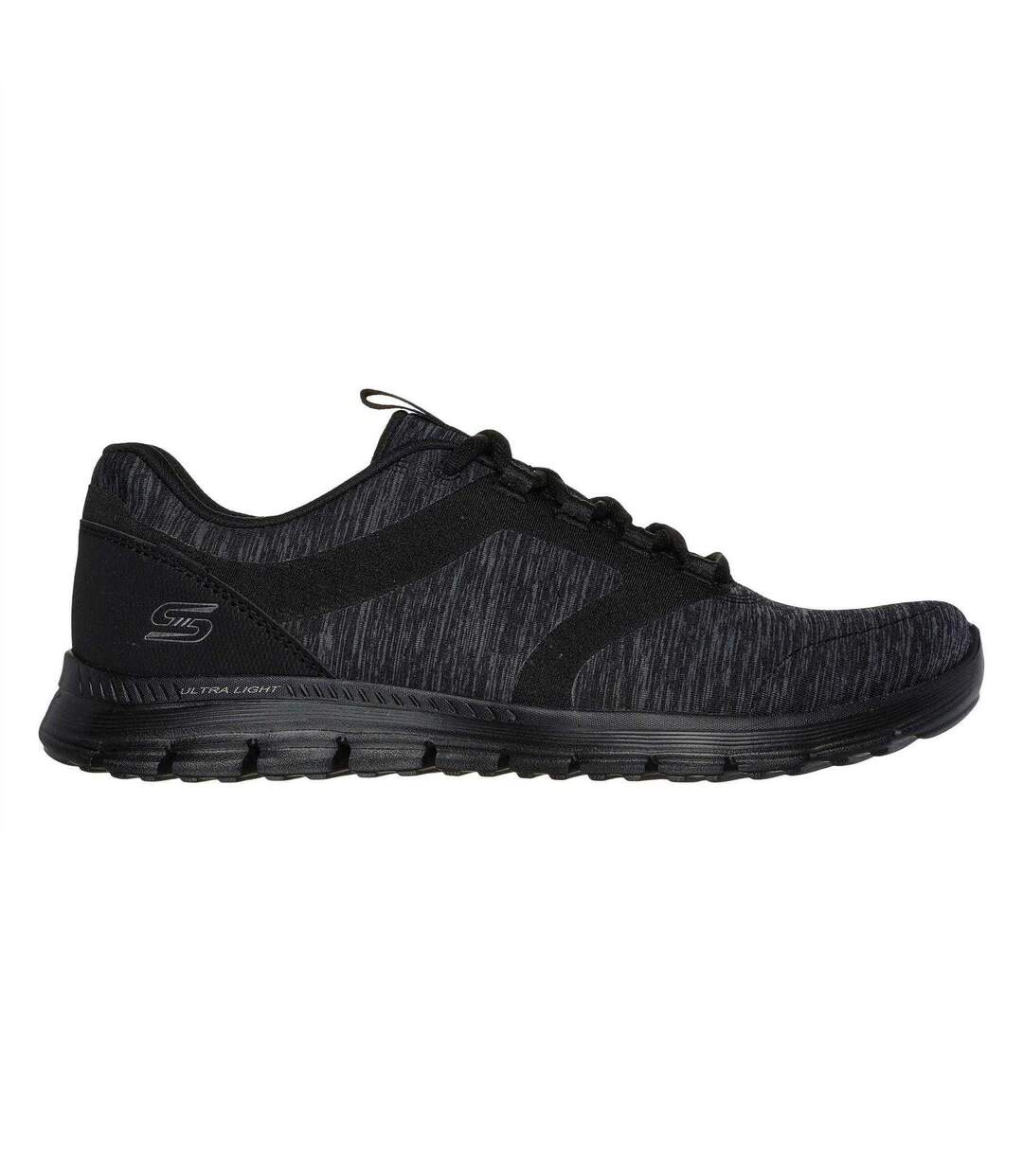 Womens/ladies Luminate Trainers Black Skechers-3