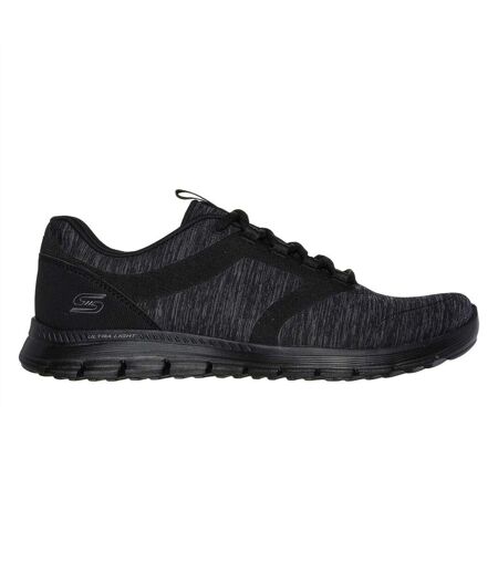 Womens/ladies Luminate Trainers Black Skechers