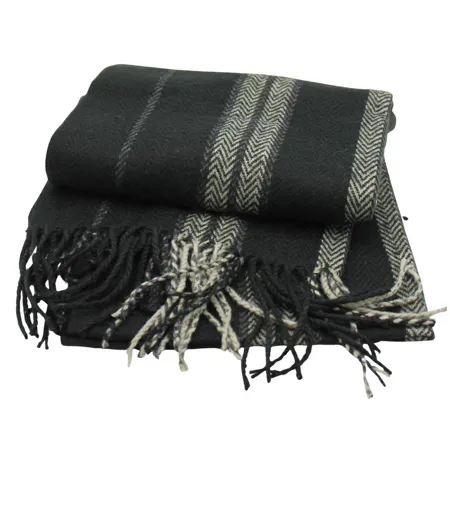 Echarpe homme classique - Couleur noir - 100% acrylique