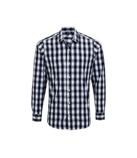 Chemise mulligan homme blanc / bleu marine Premier