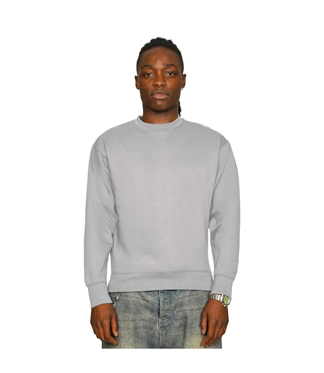 Unisex Adult Core Sweatshirt Lunar Grey Casual Classics-4