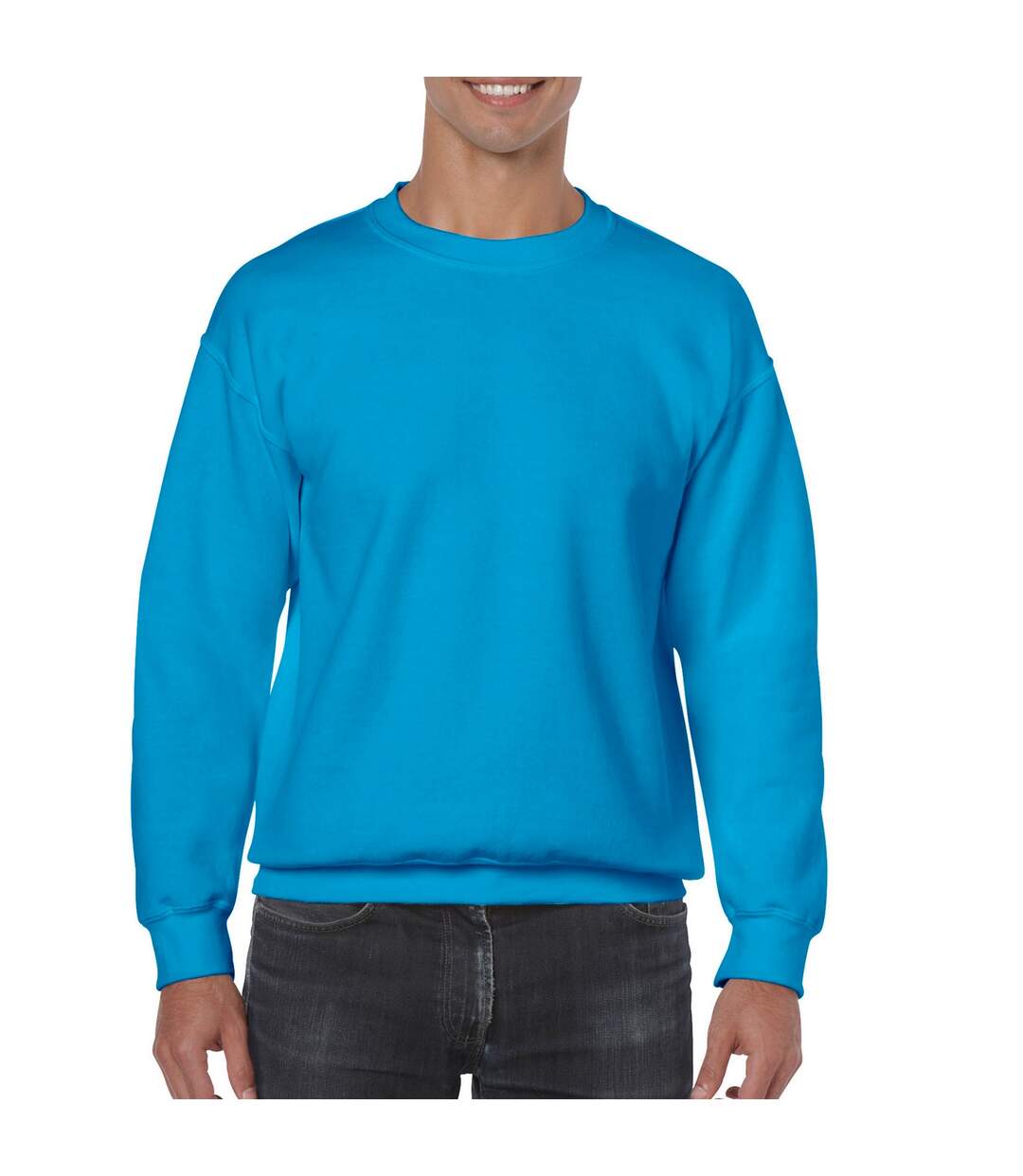 Sweat Homme Bleu Saphir Gildan-1