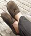 Men's Brown Faux Suede Slippers