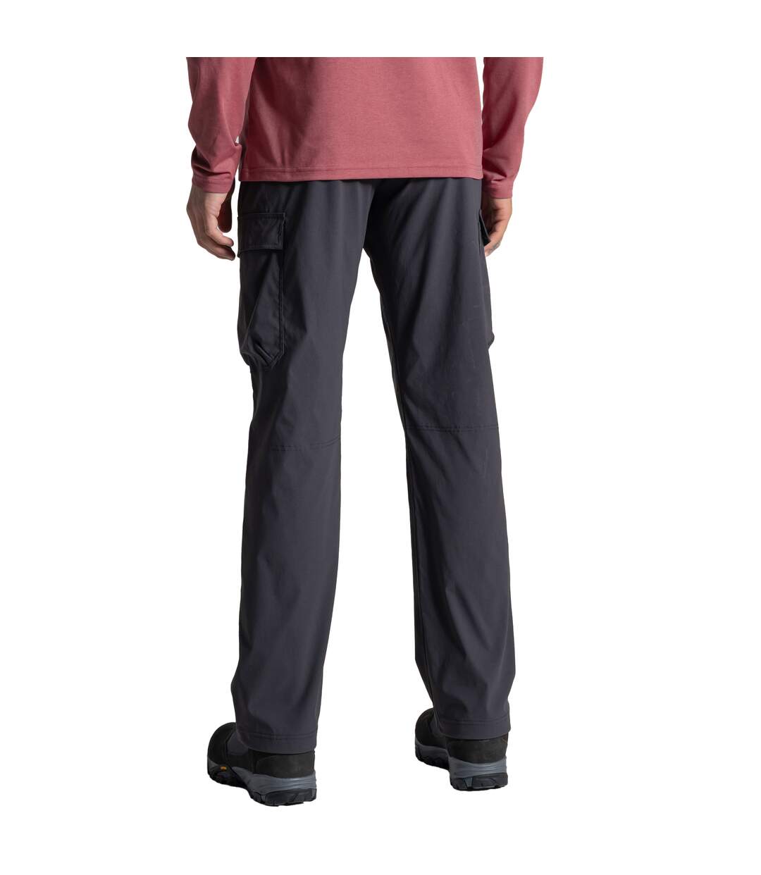 Pantalon Long Et Extensible À Poches Et Taille Mi-haute Semi-élastiquée Rif Homme Anthracite Craghoppers-3