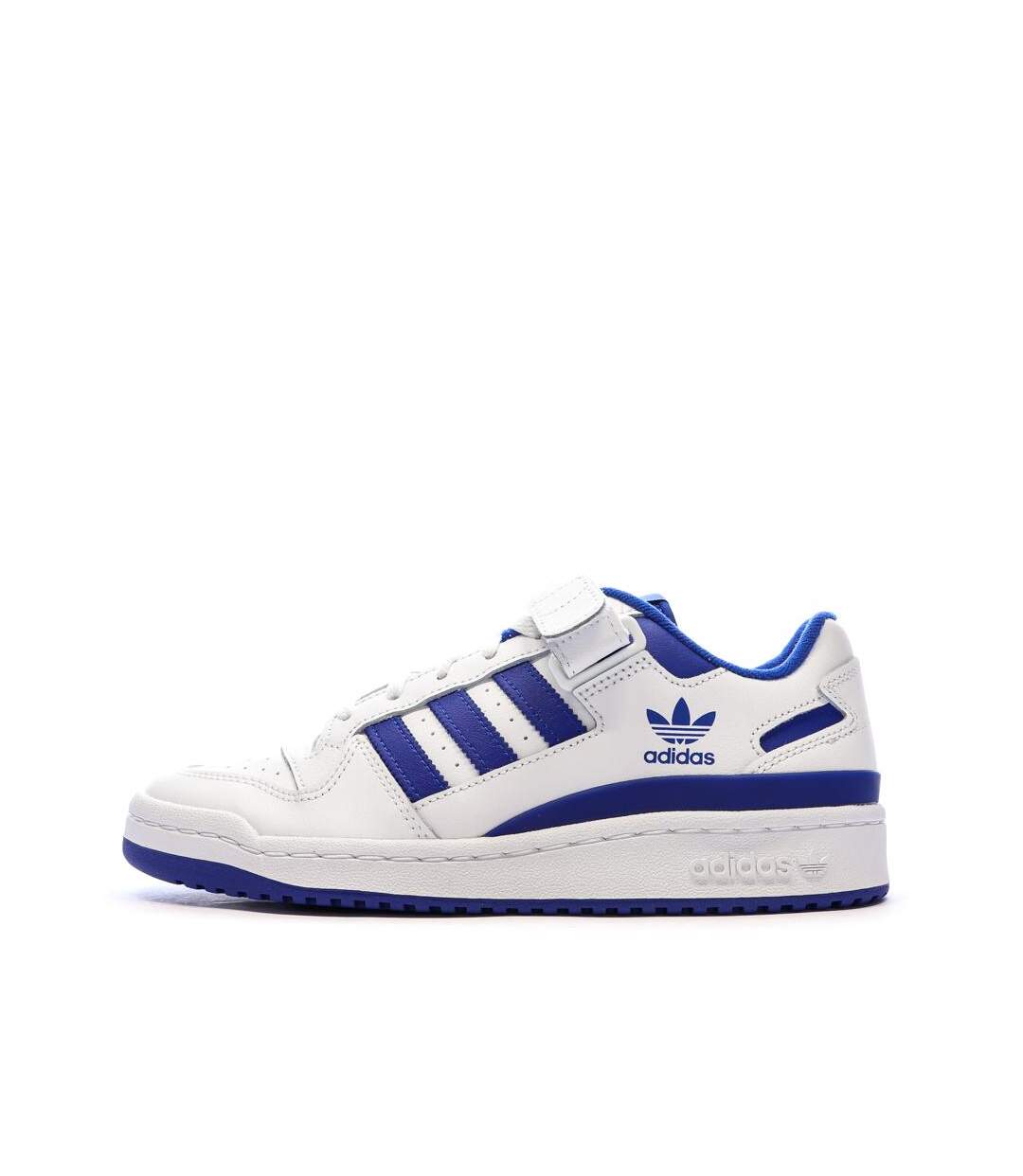 Basket blanc/bleu homme adidas forum low-1