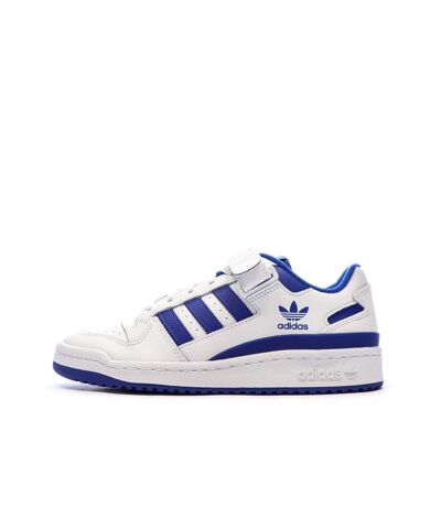 Basket blanc/bleu homme adidas forum low