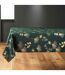 Nappe Imprimé Métallisé Bloomy 150x240cm Vert & Or-1