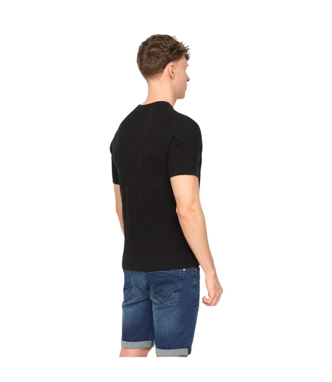 Mens Littleton Knitted T-shirt Black Duck And Cover-3