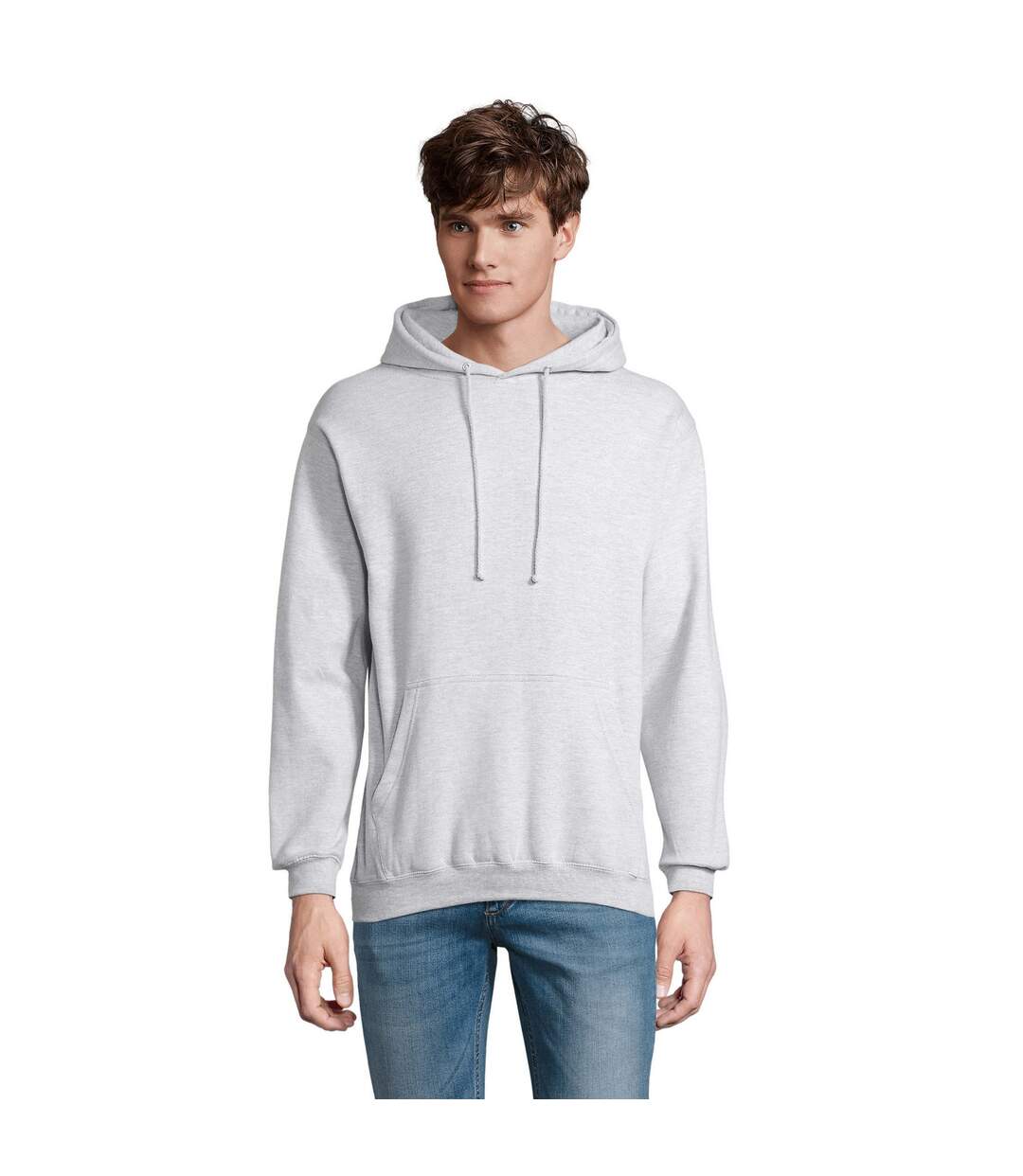 Sweat À Capuche Condor Adulte Gris Chiné SOLS-1