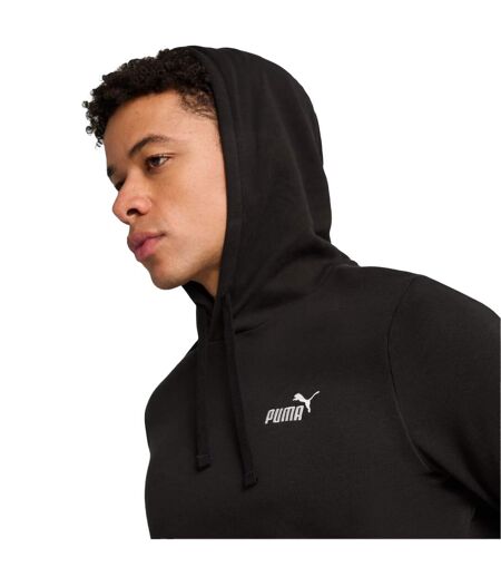 Sweat À Capuche Style Petit Logo Ess No.1 Homme Noir Puma