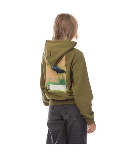 Sweat à capuche censored femme vert Heron Preston