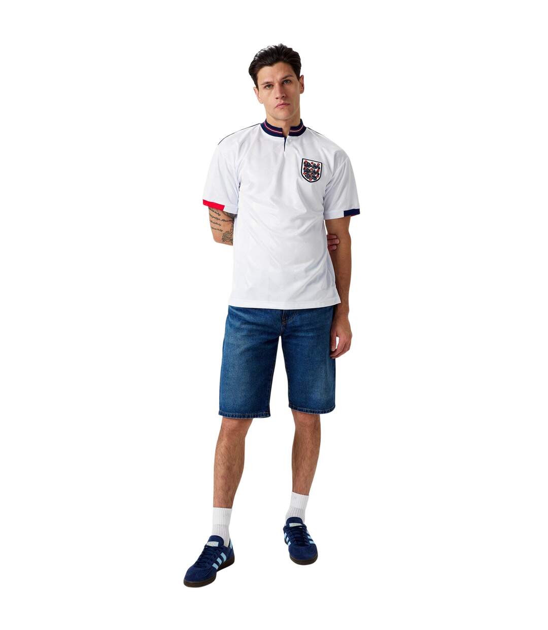 Maillot Domicile Foot Motif/style England Fa Adulte Blanc Score Draw-1