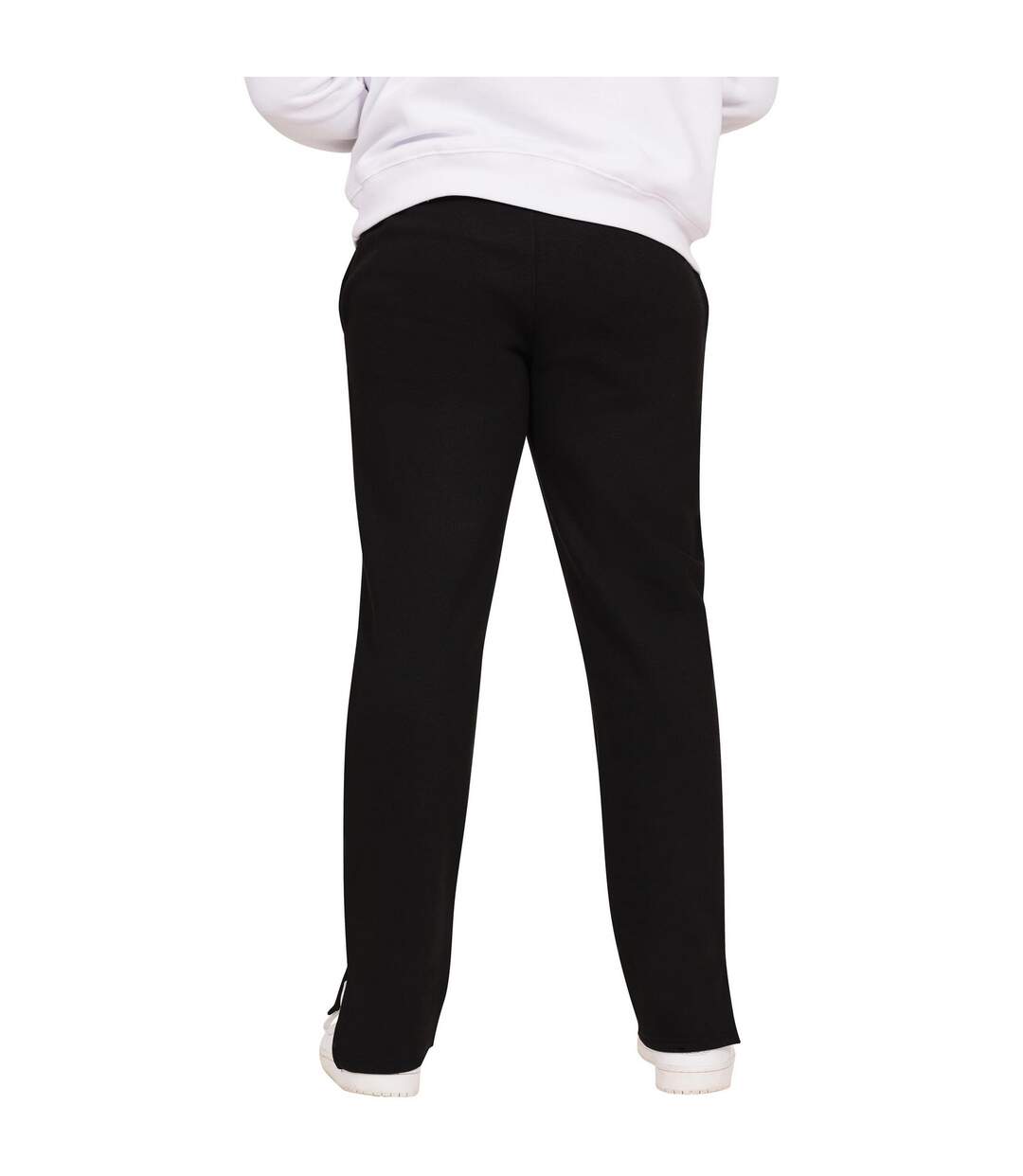 Mens blended core split hem tall jogging bottoms black Casual Classics-2