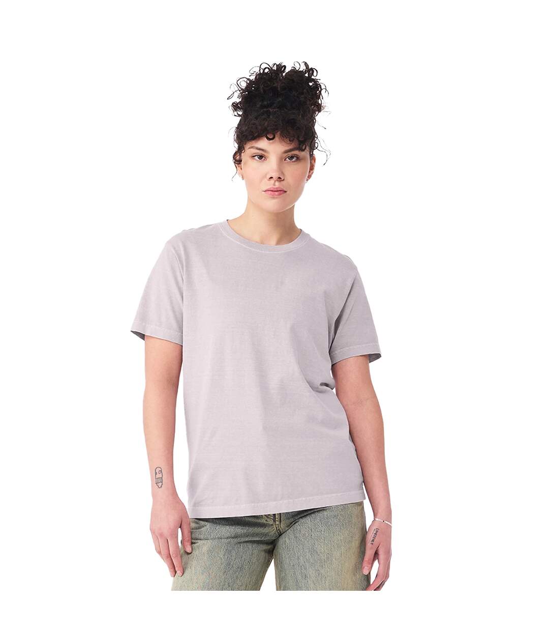 Unisex Adult Washed Canvas Heavyweight T-shirt Washed Lavender Bella + Canvas-1
