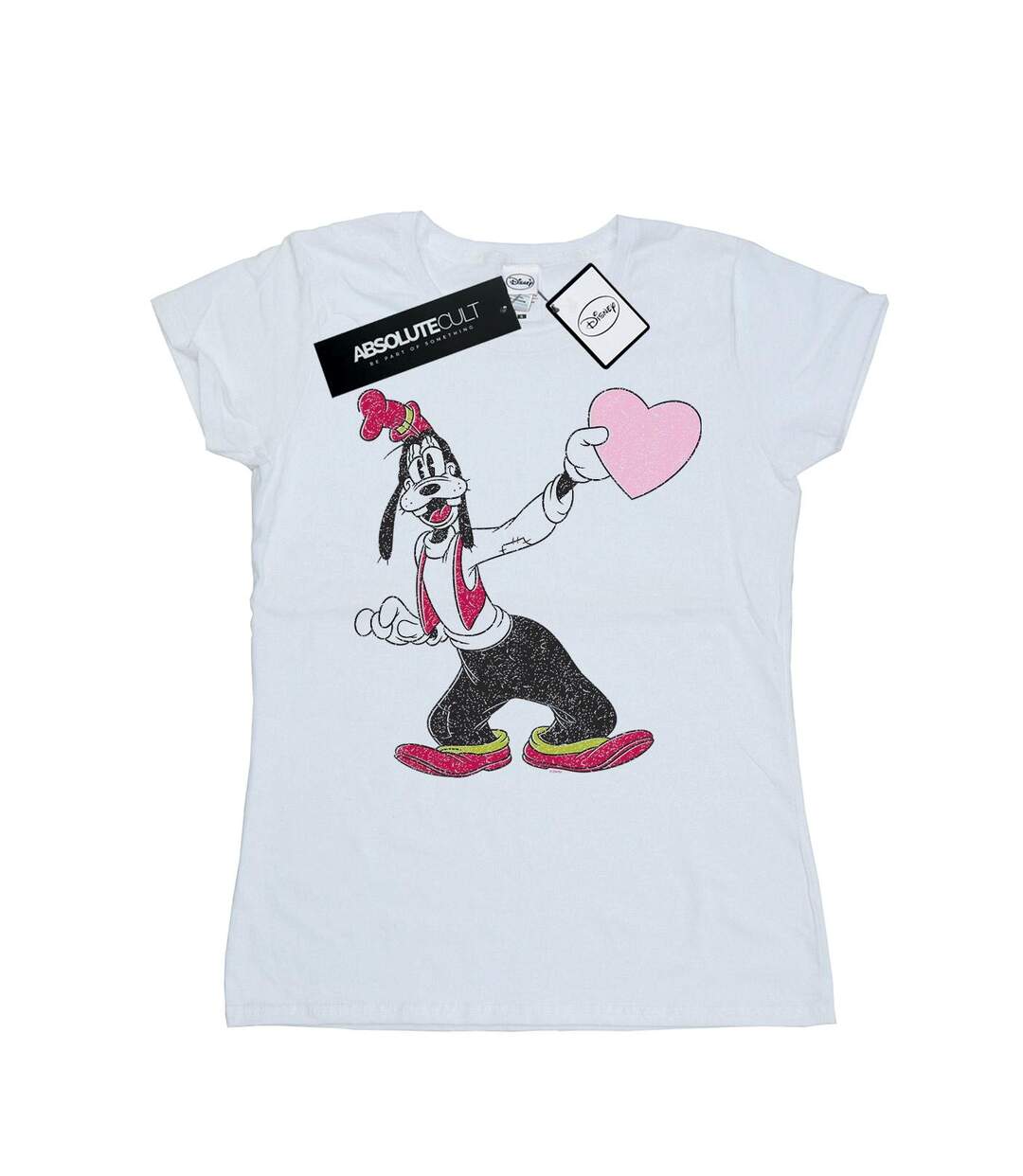 Disney T-Shirt coton Goofy Love Heart Femme/Ladies (Blanc) - UTBI32444-1