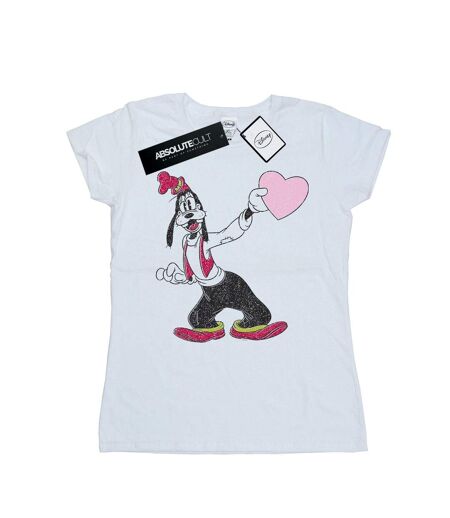 Disney T-Shirt coton Goofy Love Heart Femme/Ladies (Blanc) - UTBI32444