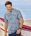 T-Shirt im Batik-Look mit Schnürung-1
