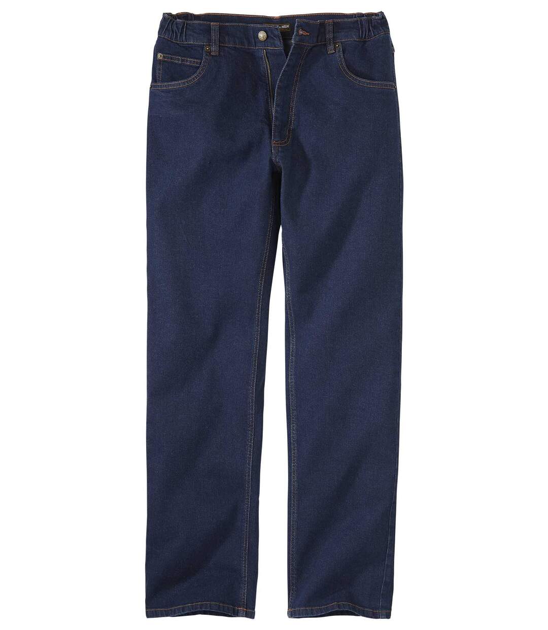 Wygodne, niebieskie jeansy regular ze stretchem Atlas For Men