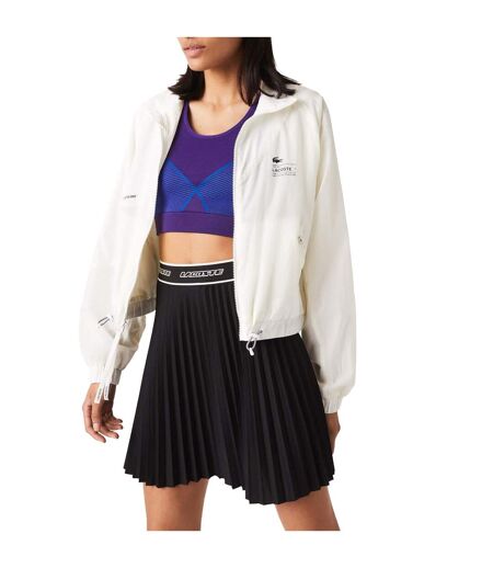Womens/ladies mesh lined jacket cream Lacoste