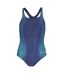 Maillot De Bain 1 Pièce Motif/style Géométrique Medalist Femme Bleu Imprimé Speedo-1