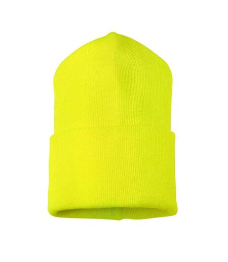 Bonnet Motif/style Côtelé Complete Jaune Fluo Mascot