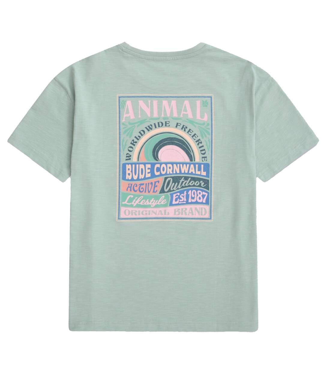 Womens/ladies leena bude t-shirt green Animal-2