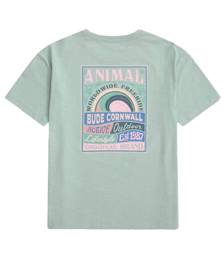 Womens/ladies leena bude t-shirt green Animal