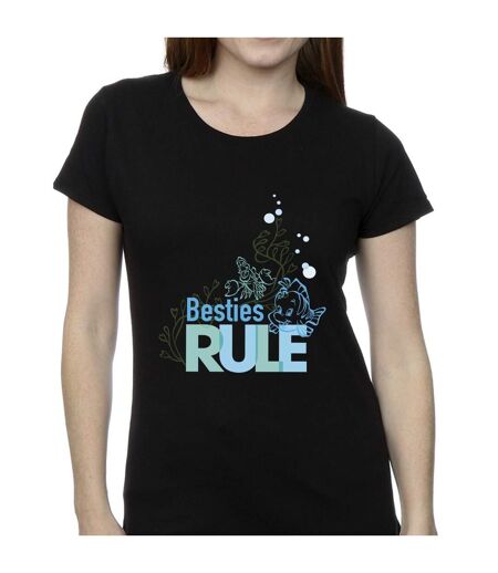 Disney T-shirt en coton Womens/Ladies The Little Mermaid Besties (Noir) - UTBI26400
