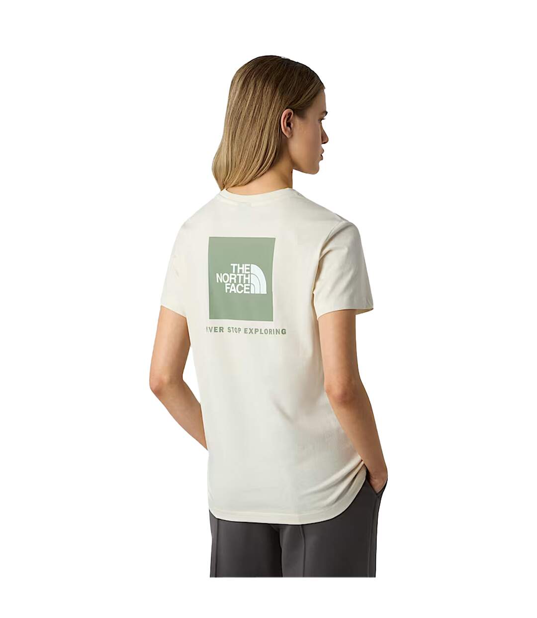 T-shirt Never Stop Exploring Femme Blanc Gris Ardoise The North Face-4
