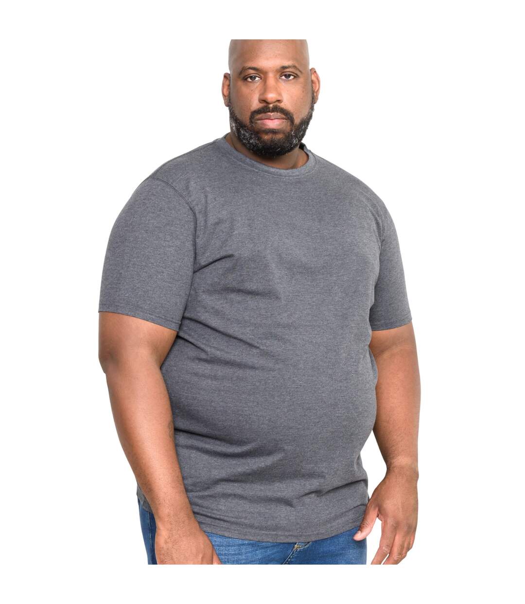 Duke Mens Flyers-2 Kingsize Crew Neck T-Shirt (Charcoal Melange) - UTDC170-3