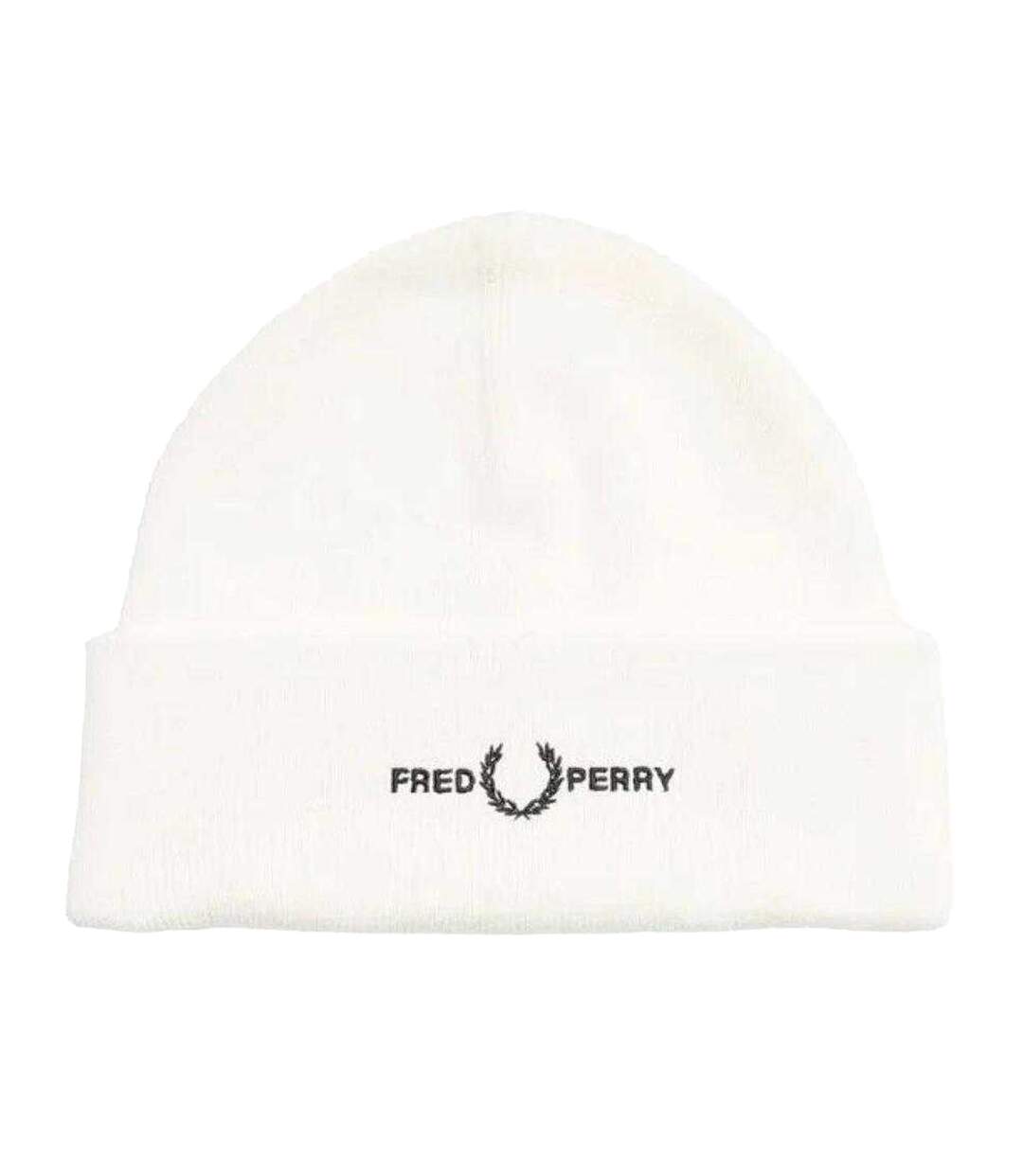 Bonnet Motif/style Logo Brodé Blanc Neige Fred Perry-1