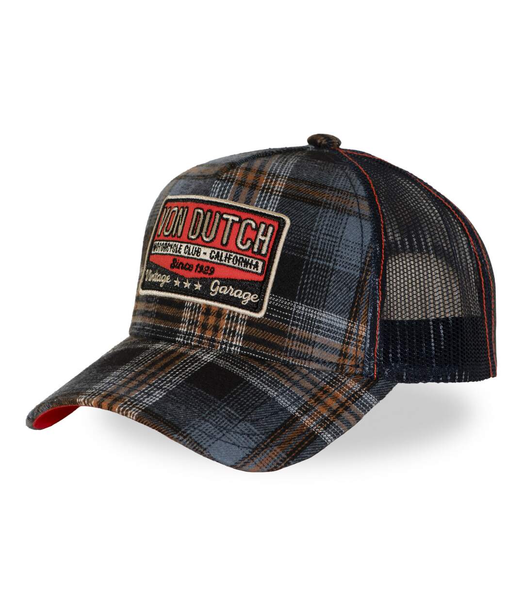 Casquette baseball  à carreaux avec patch Carrreaux09 Vondutch-1