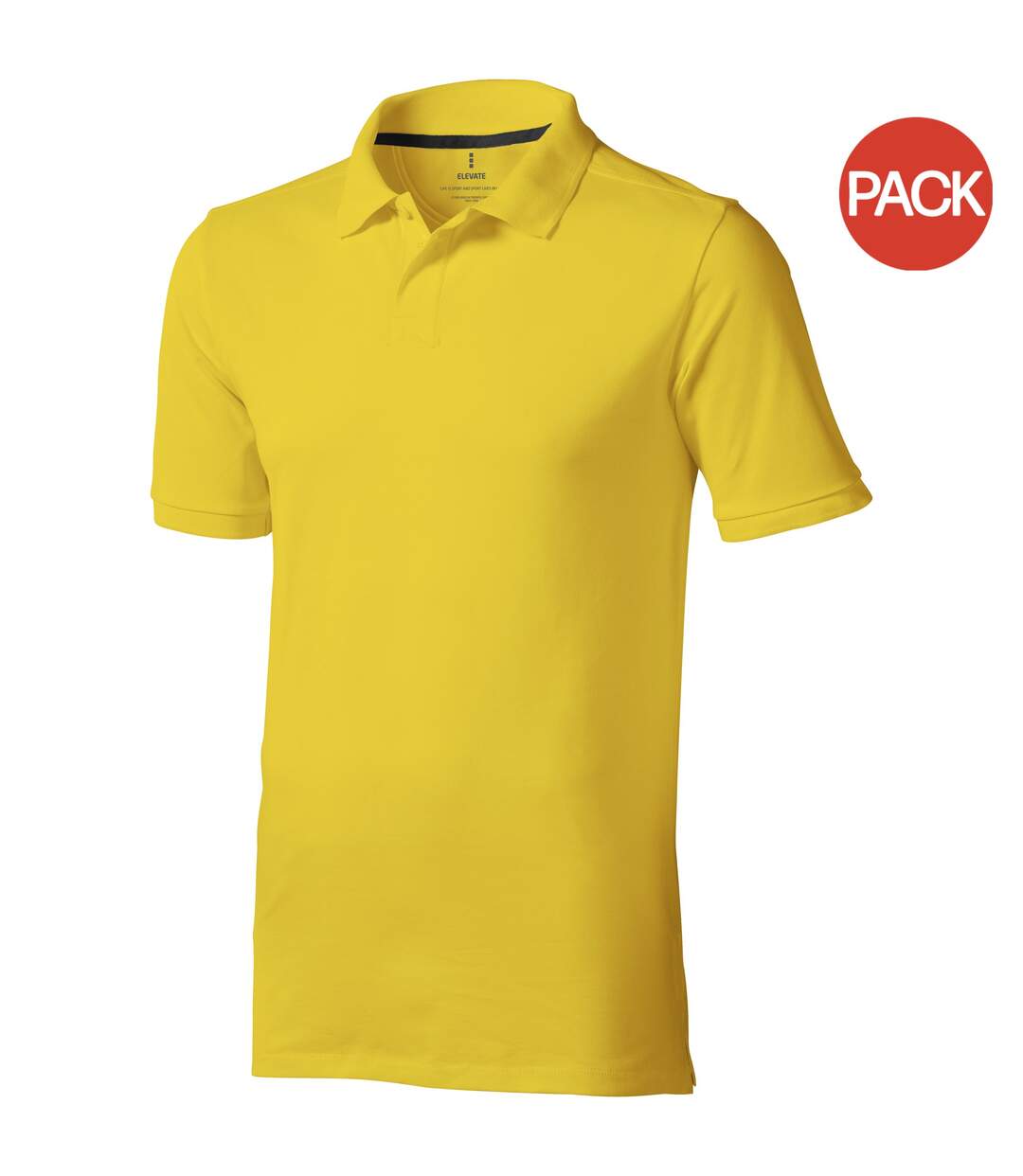 Lot de 2  polos manches courtes calgary homme jaune Elevate