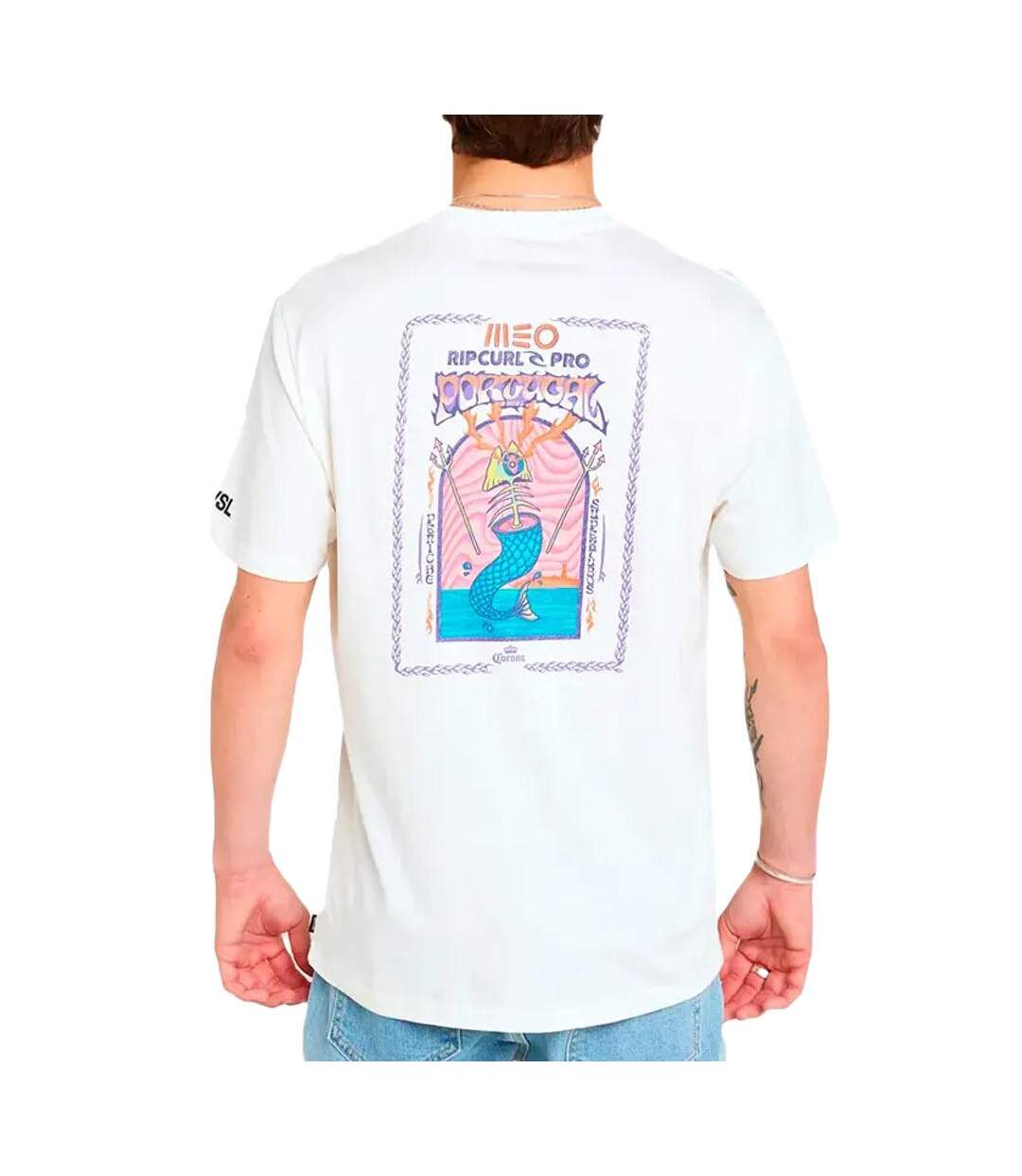 T-Shirt blanc homme rip curl meo-2