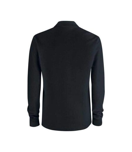 Polo Manches Longues Basic Adulte Noir Clique