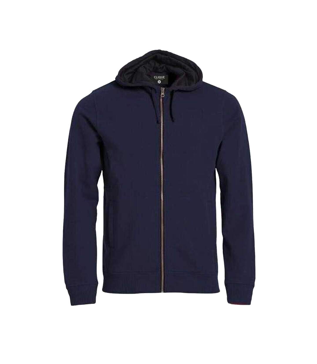 Unisex Adult Classic Full Zip Hoodie Dark Navy Clique-1